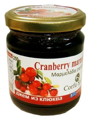 Μαρμελάδα Cranberry 'CORFU SPIRIT' 250gr