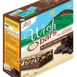 Energy Bars with Honey, Nuts, Plum & Chocolate 'Wish Bars' 6X30gr