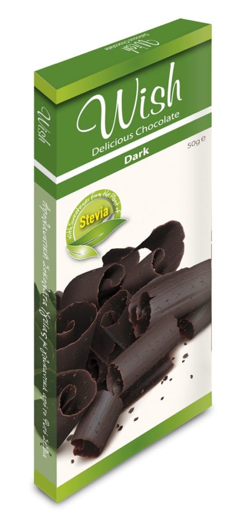 Αυθεντική Σοκολάτα Υγείας με Στέβια 'Wish Chocolate' 12τεμ Χ 50gr