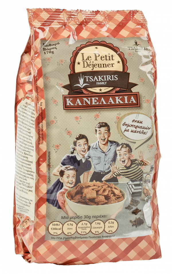 Δημητριακά Κανέλας 'Κανελάκια' Tsakiris Family 170gr