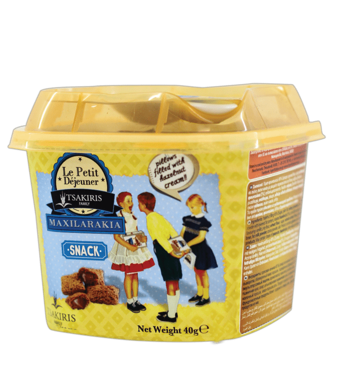Σνακ Δημητριακών με Φουντούκι 'Μαξιλαράκια' Tsakiris Family 40gr