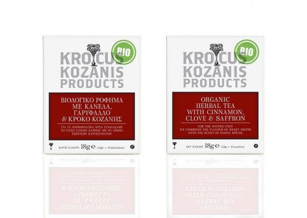 Βιολογικό Ρόφημα με Κανέλα, Γαρύφαλλο & Κρόκο Κοζάνης 'Krokus Kozanis Products' 18gr