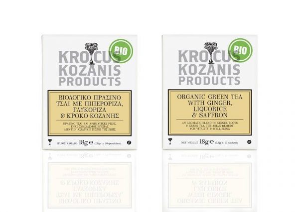 Βιολογικό Ρόφημα με Πιπερόριζα, Γλυκόριζα & Κρόκο Κοζάνης 'Krocus Kozanis Products' 18gr