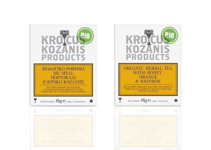 Βιολογικό Ρόφημα με Μέλι, Πορτοκάλι & Κρόκο Κοζάνης 'Krokus Kozanis Products' 18gr
