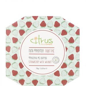 Παραδοσιακή Πίτα Χίου με Φράουλα & Καρύδι 'Citrus' 70gr