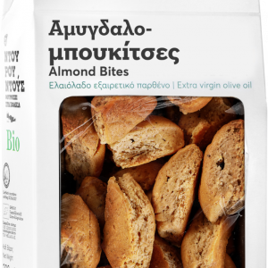Organic Almond Bites 'Ntourountous' 230grΒιολογικές 'Αμυγδαλομπουκίτσες' 'Ντουρουντούς' 230gr