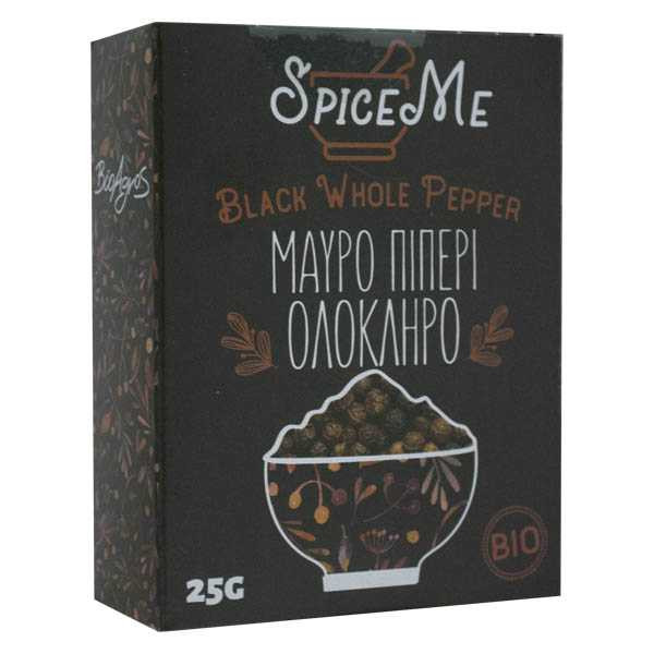 Βιολογικό Μαύρο Πιπέρι Ολόκληρο 'Spice Me' 25gr