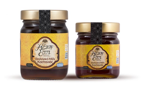 Organic Chestnut Honey "AXION ESTI" 450g