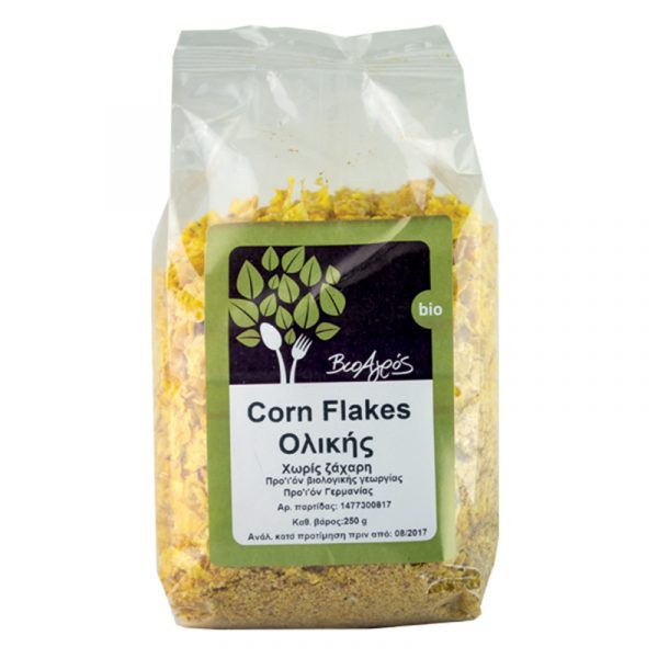 Βιολογικά Corn Flakes Ολικής Xωρίς Ζάχαρη Βιοαγρός 250gr