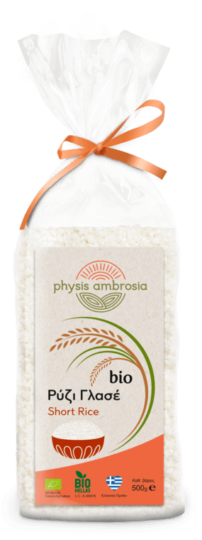Βιολογικό Ρύζι Κοντό Γλασέ 'PHYSIS AMBROSIA' 500gr