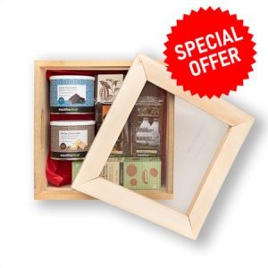 Wooden Gift Box SNACKS & BEVERAGES 'MastihaShop' Ξύλινο Κουτί Δώρου Σνακ & Ροφήματα 'MastihaShop'