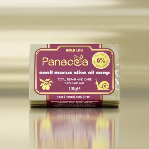 Olive Oil Soap with Snail Mucus 'GOLD LINE' 100gr Σαπούνι Ελαιόλαδου με Έκκριμα Σαλιγκαριών 'GOLD LINE' 100gr