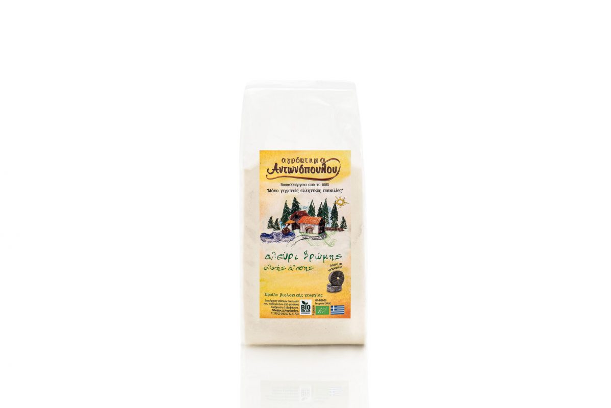 Organic Wholemeal Oat Flour 'ANTONOPOULOS FARM' 1Κgr Βιολογικό Αλεύρι Βρώμης Ολικής Άλεσης 'ΑΓΡΟΚΤΗΜΑ ΑΝΤΩΝΟΠΟΥΛΟΥ' 1Kgr