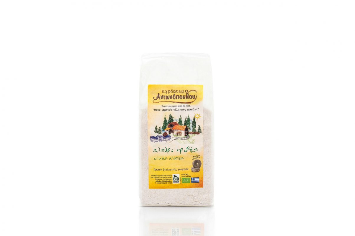 Organic Wholemeal Barley Flour 'ANTONOPOULOS FARM' 1ΚgrΒιολογικό Αλεύρι Κριθαριού Ολικής Άλεσης 'ΑΓΡΟΚΤΗΜΑ ΑΝΤΩΝΟΠΟΥΛΟΥ' 1Κgr