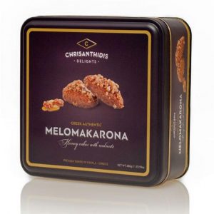 Melomakarona Nea Karvali w Honey & Walnuts 'CHRISANTHIDIS' 680grΜελομακάρονα Ν. Καρβάλης με Μέλι και Καρύδια 'ΧΡΥΣΑΝΘΙΔΗΣ' 680gr