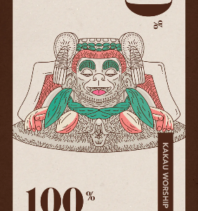 Βιολογική Σοκολάτα Kakau Worship - Pure 100%  75gr x13
