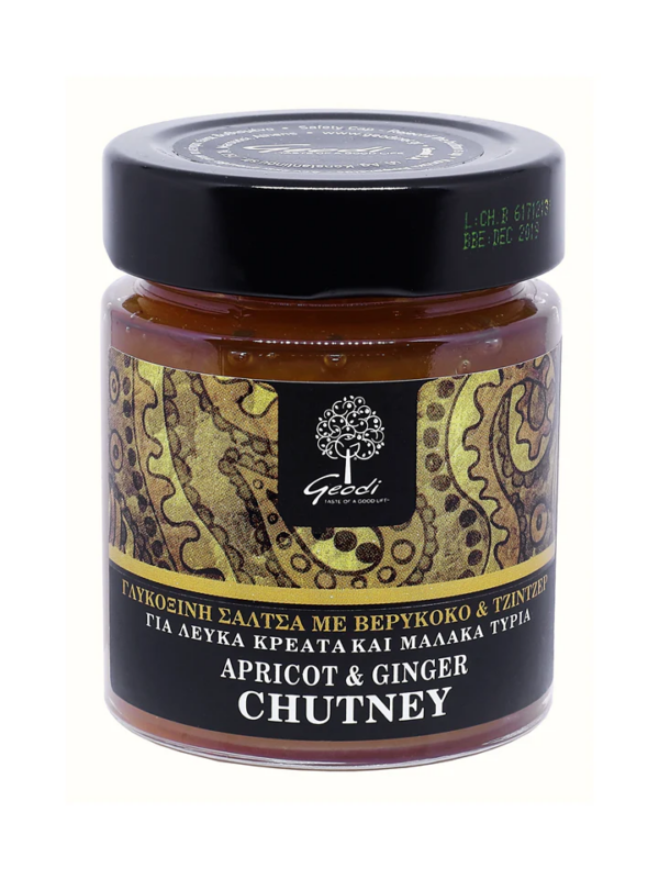 Apricot Chutney with Ginger GEODI 2x175grΤσάτνεϊ Βερίκοκο με Τζίντζερ ΓΕΩΔΗ 2x175gr